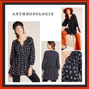 Anthropologie Maeve Winona Babydoll Long Sleeve Tunic Size Small